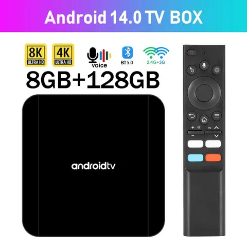 TV98 ATV Plus 안드로이드 14 Allwinner H313 쿼드 코어 4G 5G 듀얼 와이파이 BT5.0 지원 스마트 음성 제어 8GB 128GB HD 4K 8K TV 박스