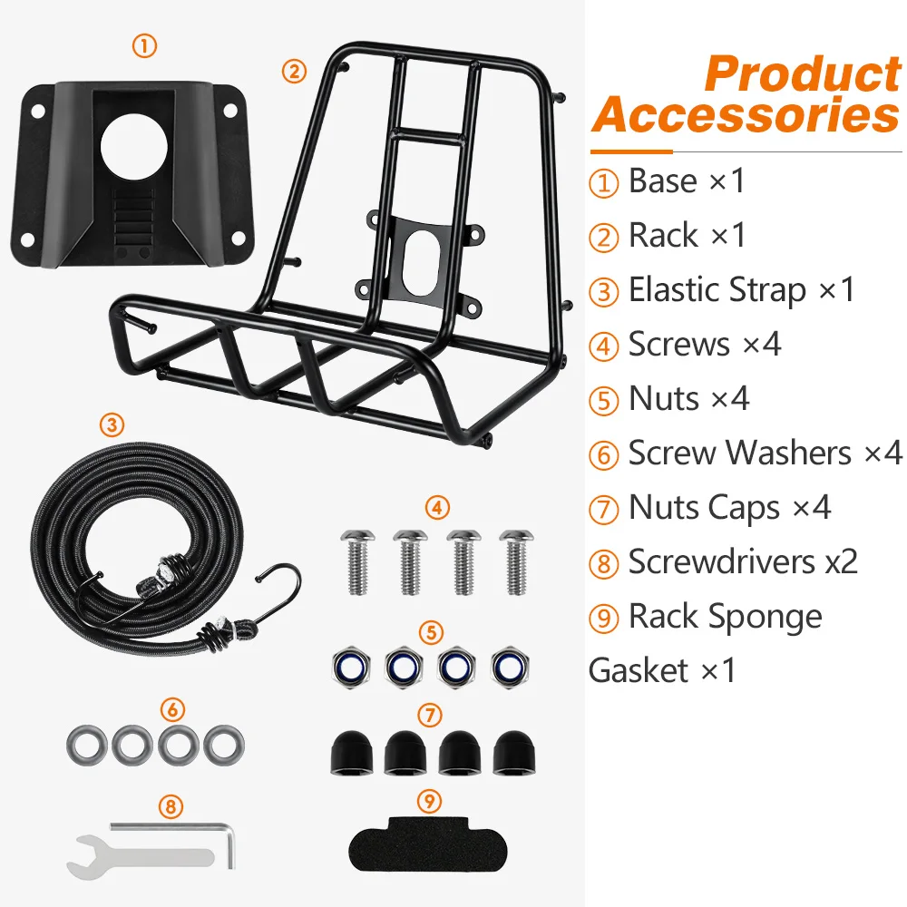 NEWBOLER Brompton Metall-Frontträger für Brompton Fahrradtasche, leichter Front-Gepäckträger, Fahrradzubehör – Detail 8