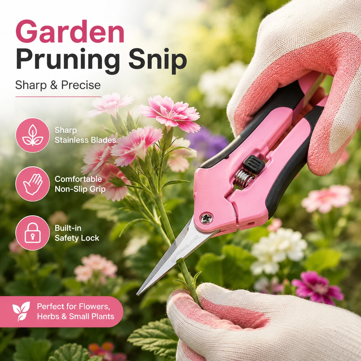 3-delige snoeischaarset roze r - Gardening Tools Pink recensie en prijs