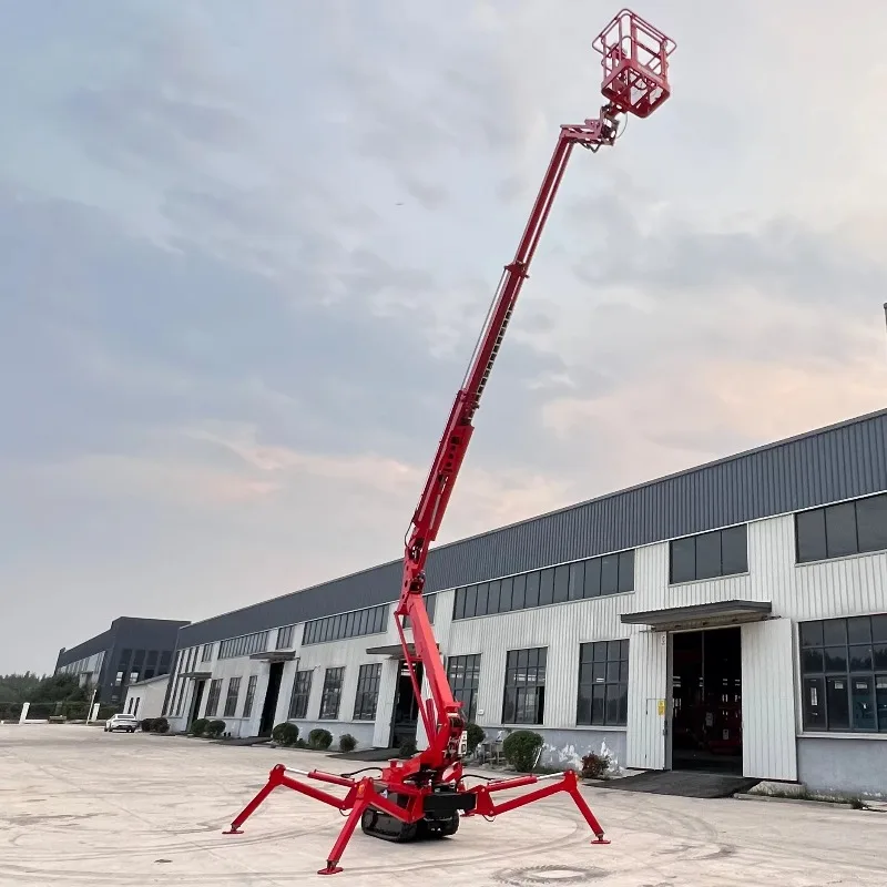 10m–16m Electric Self-propelled Articulated Boom Lift Cherry Picker Curved Arm Aerial Work Platform for Warehouse Construction