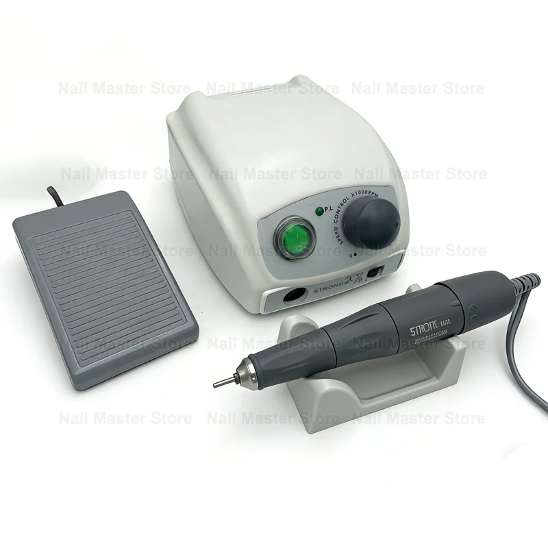 STRONG 207B Grey Manicure Machine Control Box 35000RPM 105L Handlepiece polishing Nail drill pedicure Manicure Machine Set