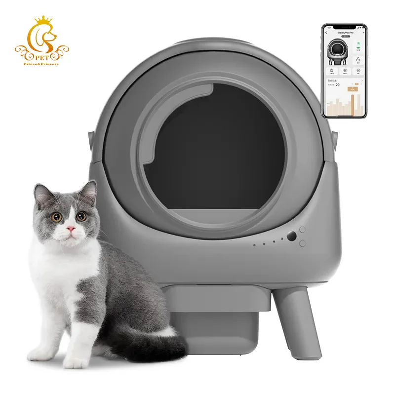 Large Space Smart Splash-proof Fully Automatic Robot Self-cleaning Cat Litter Box Toilet With App Remote Control