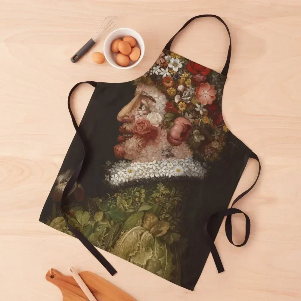 

Giuseppe Arcimboldo - Spring 1563 Apron Kitchen Things barber men Women's Dresses Hairdresser Apron