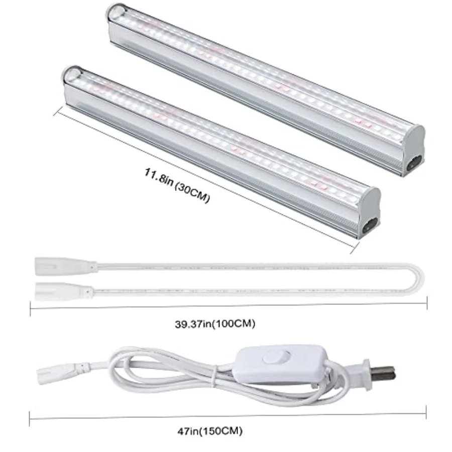 LED Grow Light Bars for Indoor Plants, Sunlight Grow Lamp Full Spectrum Growth Light Strip for Greenhouse Plant Grow Shelf view 3