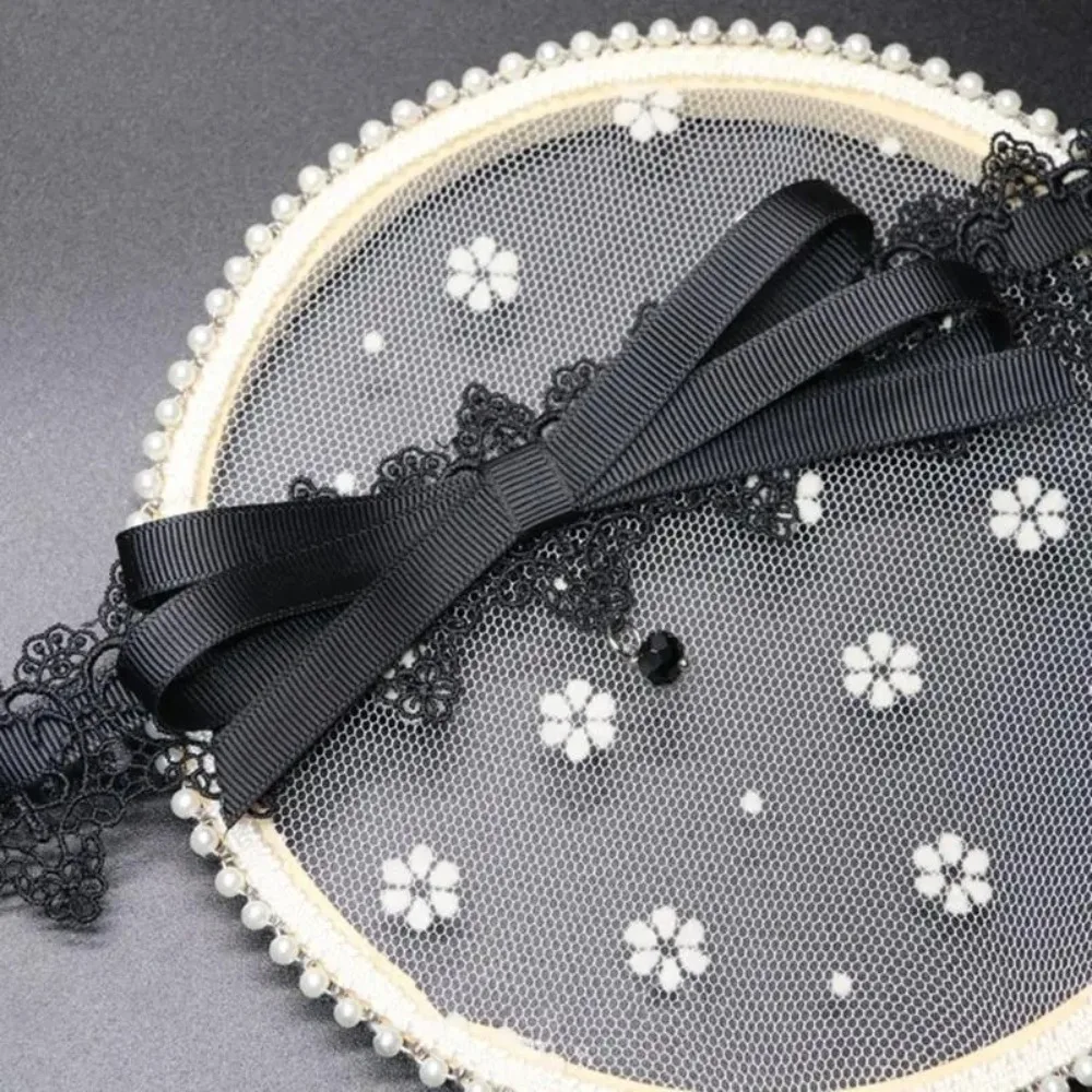 Gothic Vintage Black Lace Bowknot Choker Necklace Elegant Short Collar Chain Fashion Jewelry for Women view 3
