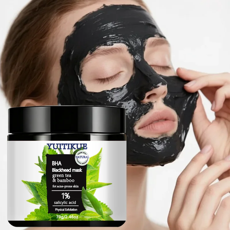 YUITIKUE Blackhead Mask with BHA Green Tea & Bamboo Salicylic Acid Deep Cleansing Gentle Pore Refining Skin Care for Acne