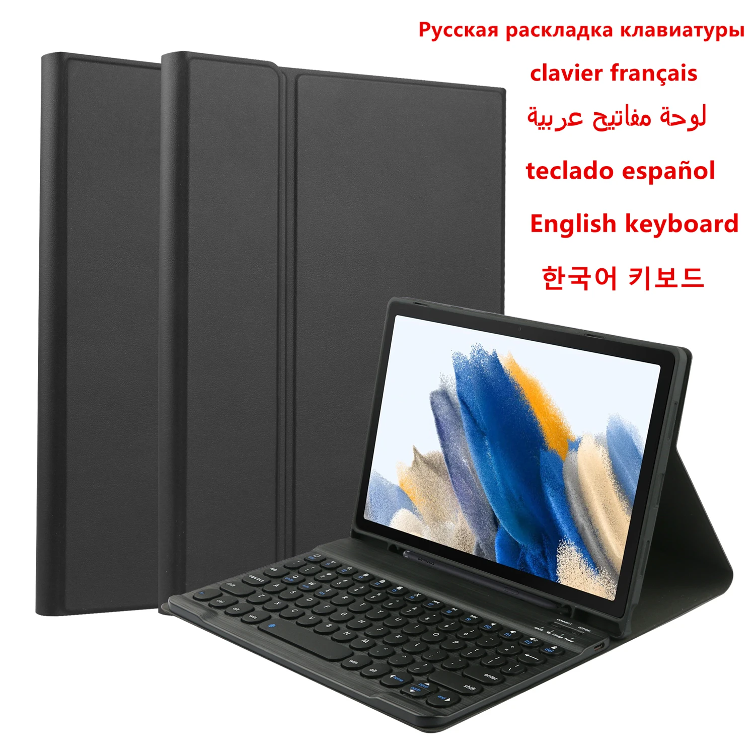 

Чехол для клавиатуры для Samsung Galaxy Tab A8 10,5 2022, чехол для клавиатуры для Samsung Tab A8 10,5, чехол для клавиатуры с держателем для стилуса