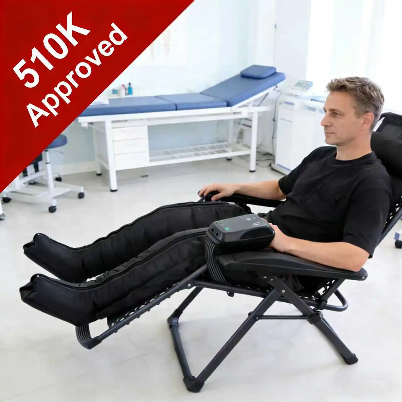 Air Compression Boots Normatec Recovery Leg Massager for Athletes-Sport Recovery Circulation Relaxation & Timing Control