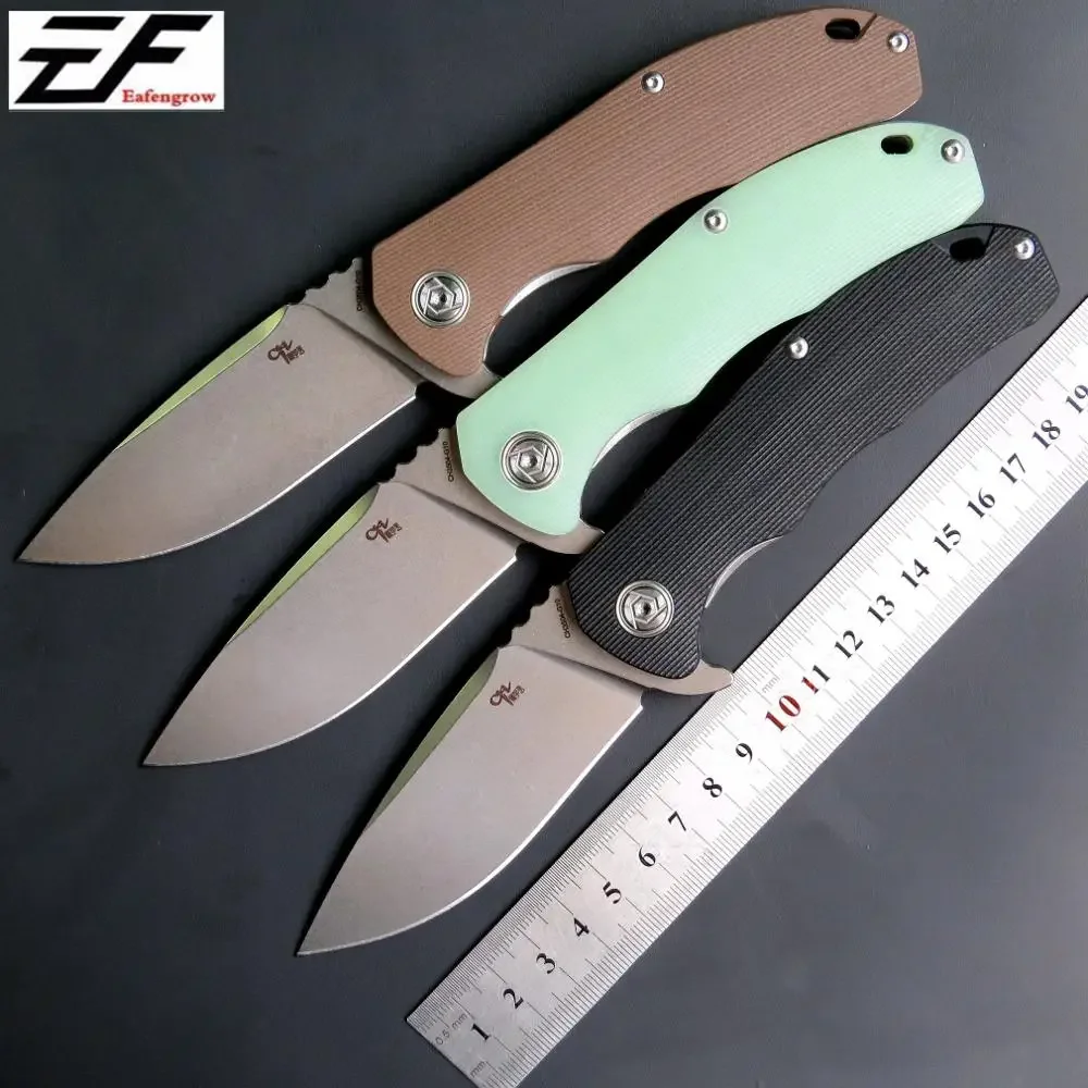 High quality CH3504 Folding Knife D2 Steel Blade G10 Handle Outdoor Camping Knives Portable Tactical Tool knives