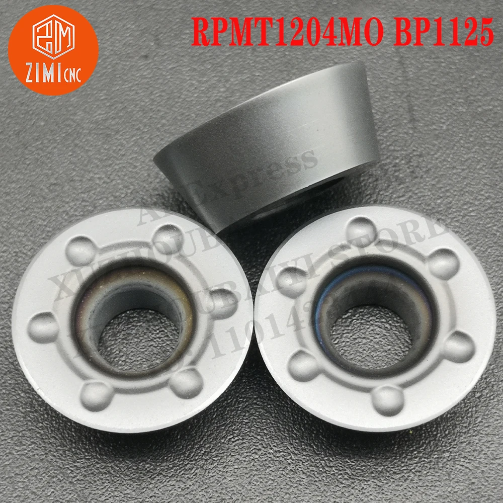 RPMT1204MO BP1125 دورة في الدقيقة 1204 كربيد إدراجات الطحن أدوات تحول القطع مخرطة CNC القاطع Blad 10 قطع معدن مخرطة ميكانيكية