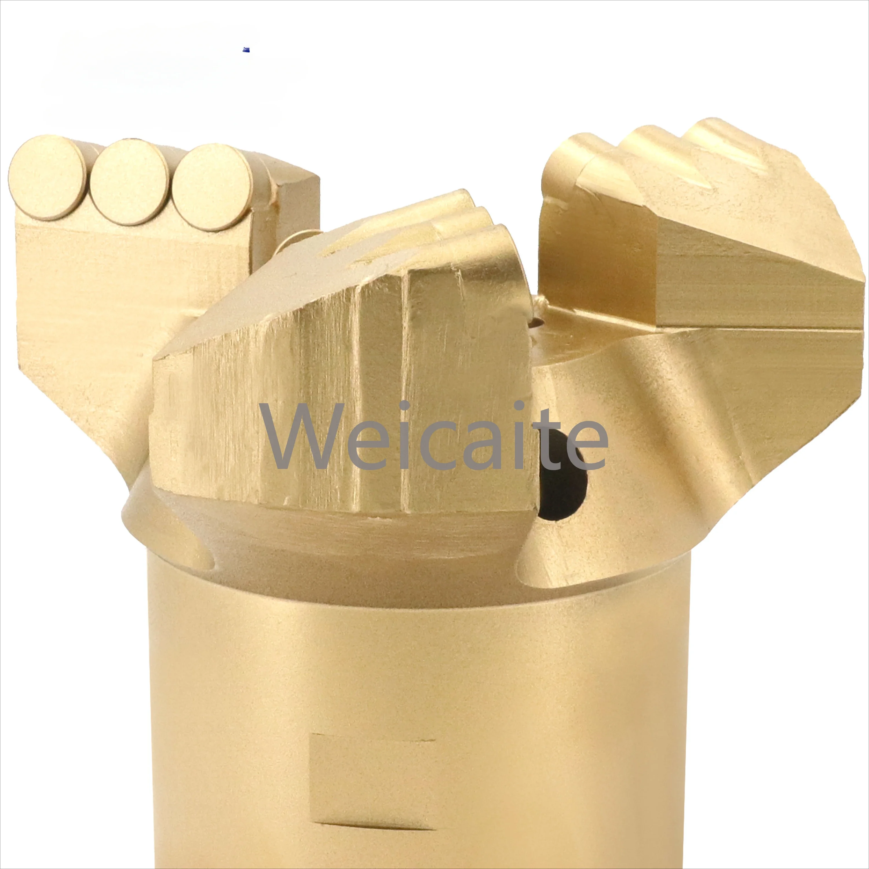 Domestic 133mm PDC three bladed drill bit, used for water well drilling.