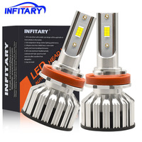 Infitary  H7 H4 LED Headlights For Cars Bulbs 6500K H1 H3 H11 H8 H13 9005 9004 9007 30000L Mini Auto Fog Light 12V Kit Headlamps