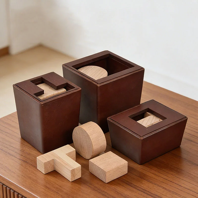 Luban Lock Puzzle Unlock Interlocking Wooden Brain Teaser for Adults Kids Logic Cube IQ Challenge Mind Game Education Gift