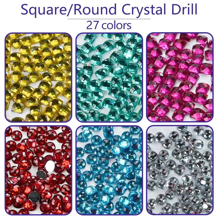 DIY Cute Girl Diamond Painting Flowers Picture Of Rhinestones Square Round Diamond Mosaic Child Hobby ASF3170 view 5