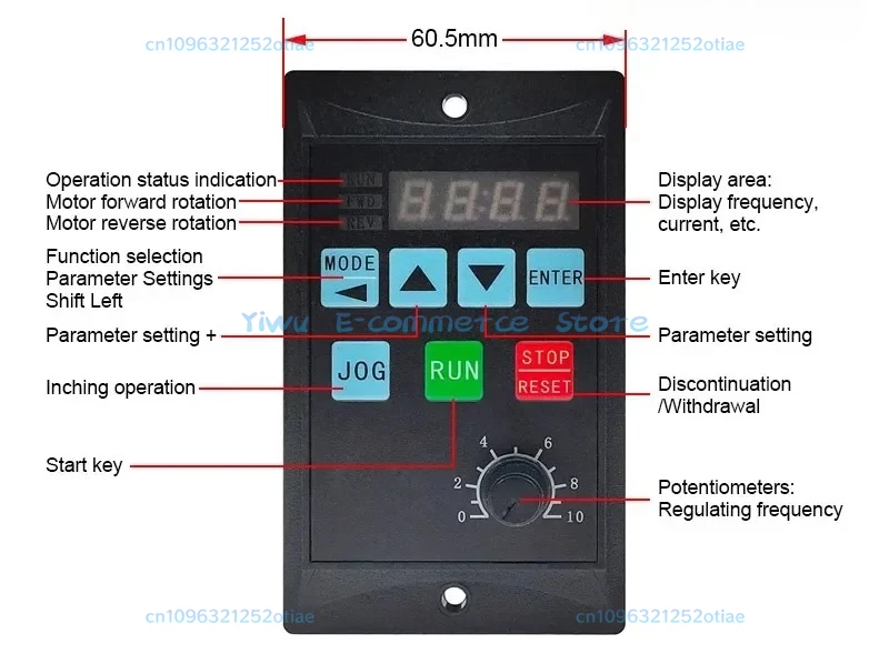 Frequency Converter Electric Inverter 1500W RS485 Add Motor Driver 0.75KW MCU Single Phase Input 220V 3-Phase Output 0.4KW 1.5KW image 3