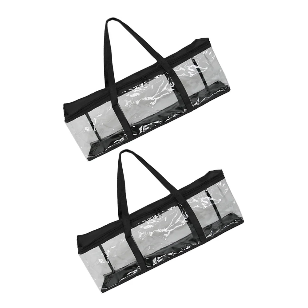 

2Pcs Handheld Storage Bags Transparent Waterproof Cd Holder Case Large Capacity Clear Plastic Carrying Bag for Cd Albums Video