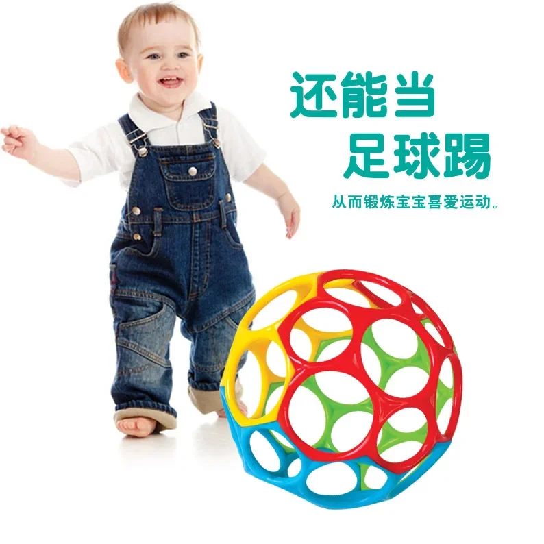 Babyrammelaars Speelgoed Kleurrijke Zachte Rubberen Bal Handbel Bijtring Hand Grijpen Oefening Spel Ontwikkelen Intelligentie Educatief Speelgoed