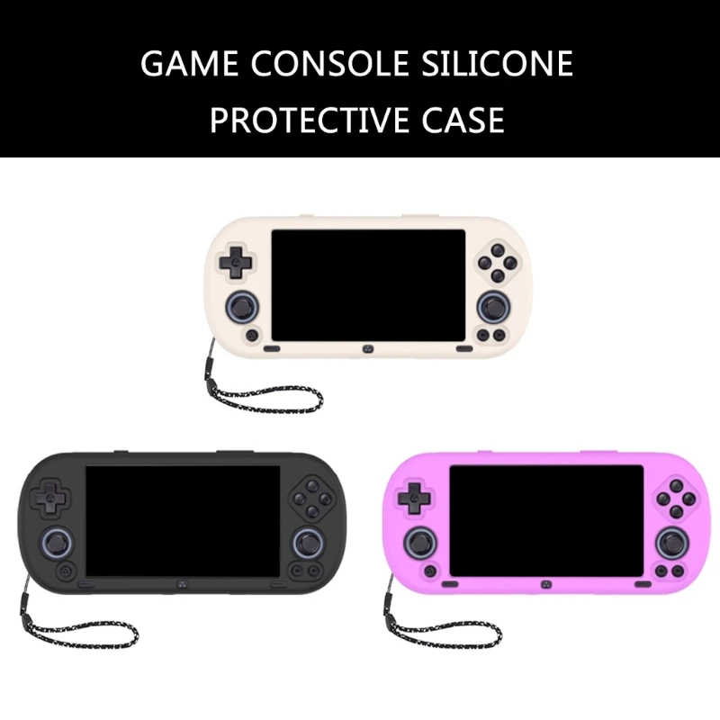 Protector Case For Trimui Smart Pro Game Console Full Coverage Housing Silicone Protector Cover with Lanyard