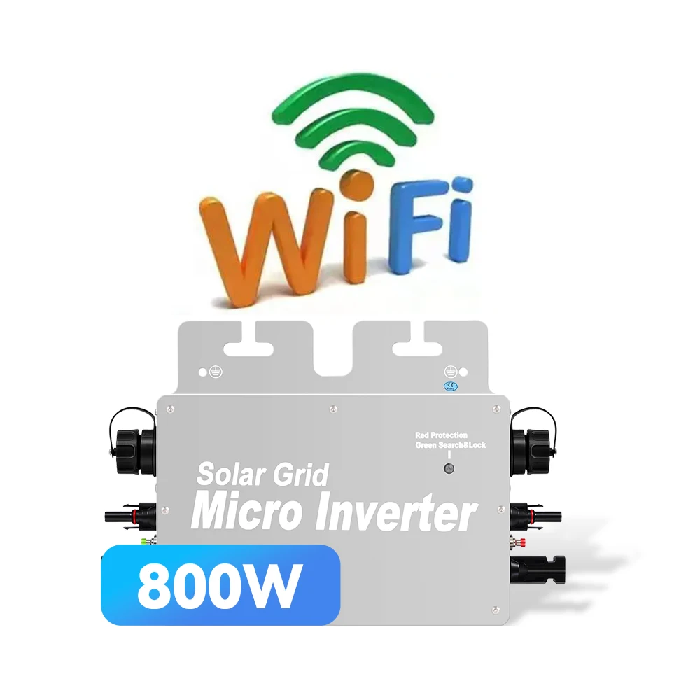 European Micro Inverter 600W 800W VDE4105 VDE0126 Certification Solar Panel Mobile APP Tu ya Control On Grid Micro Inverter 800W