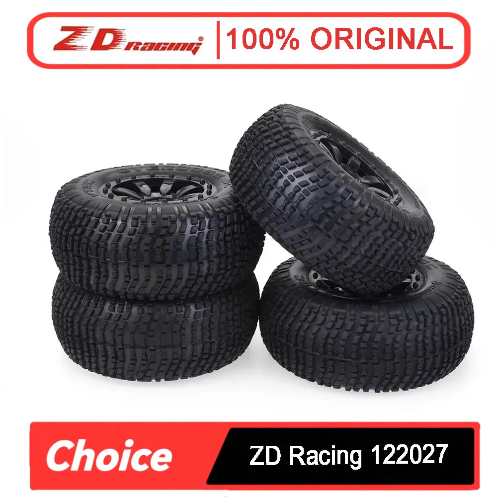 

ZD Racing 4PCS 1/10 Short Course Truck Wheels & Tires Set - Compatible with Traxxas Slash, HPI, Redcat, HSP, LRP