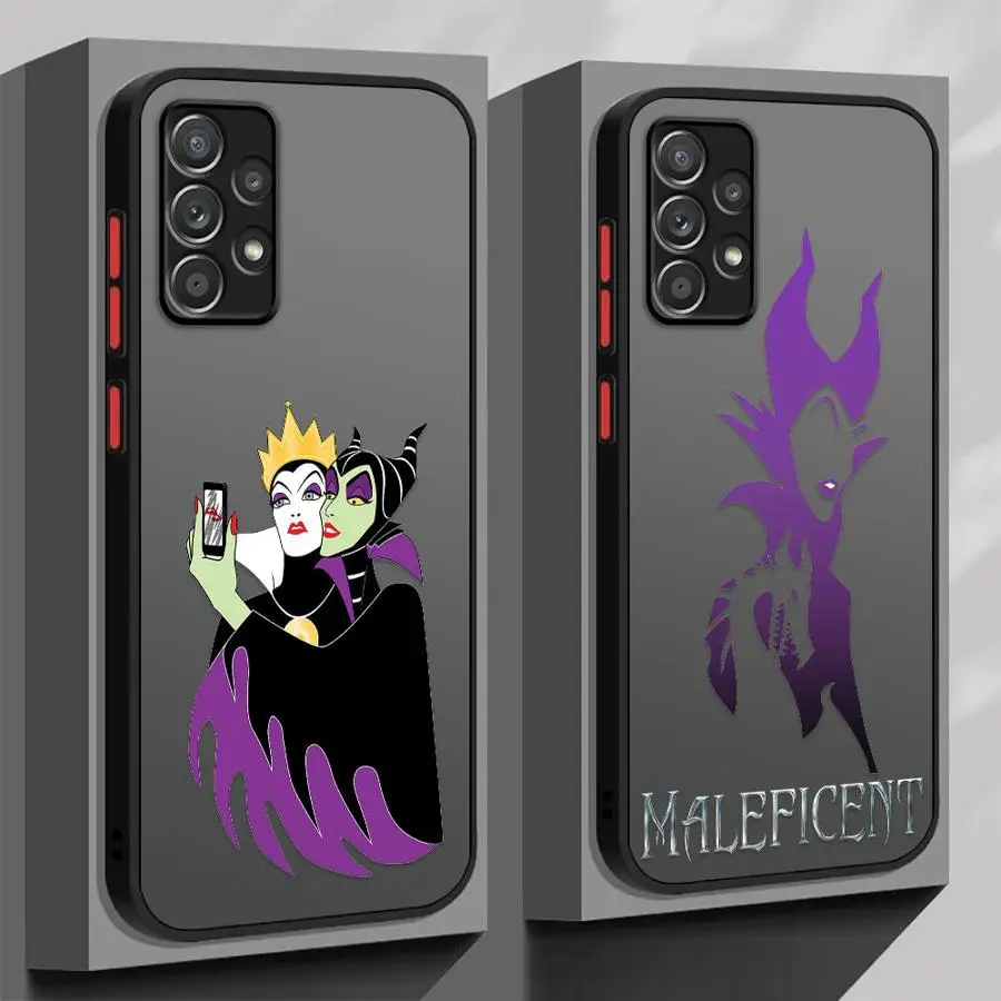 Case for Samsung Galaxy A54 A52 A14 A53 A34 A13 A50 A12 A15 A16 A32 A21s A70 A23 A51 A33 Phone Cover Disney Art Villain Queen