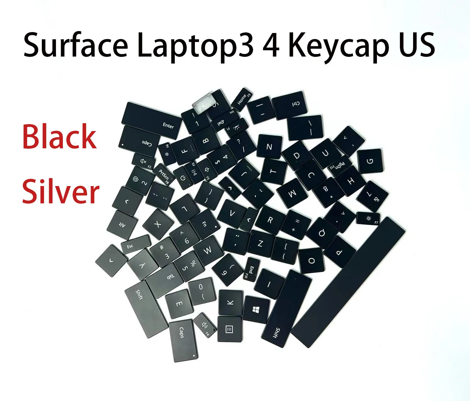 Original For Surface Laptop 3 4 Key Cap Keyboard Cap 1868 1867 1872 1873 1951 Set Of Keycaps Black Silver US