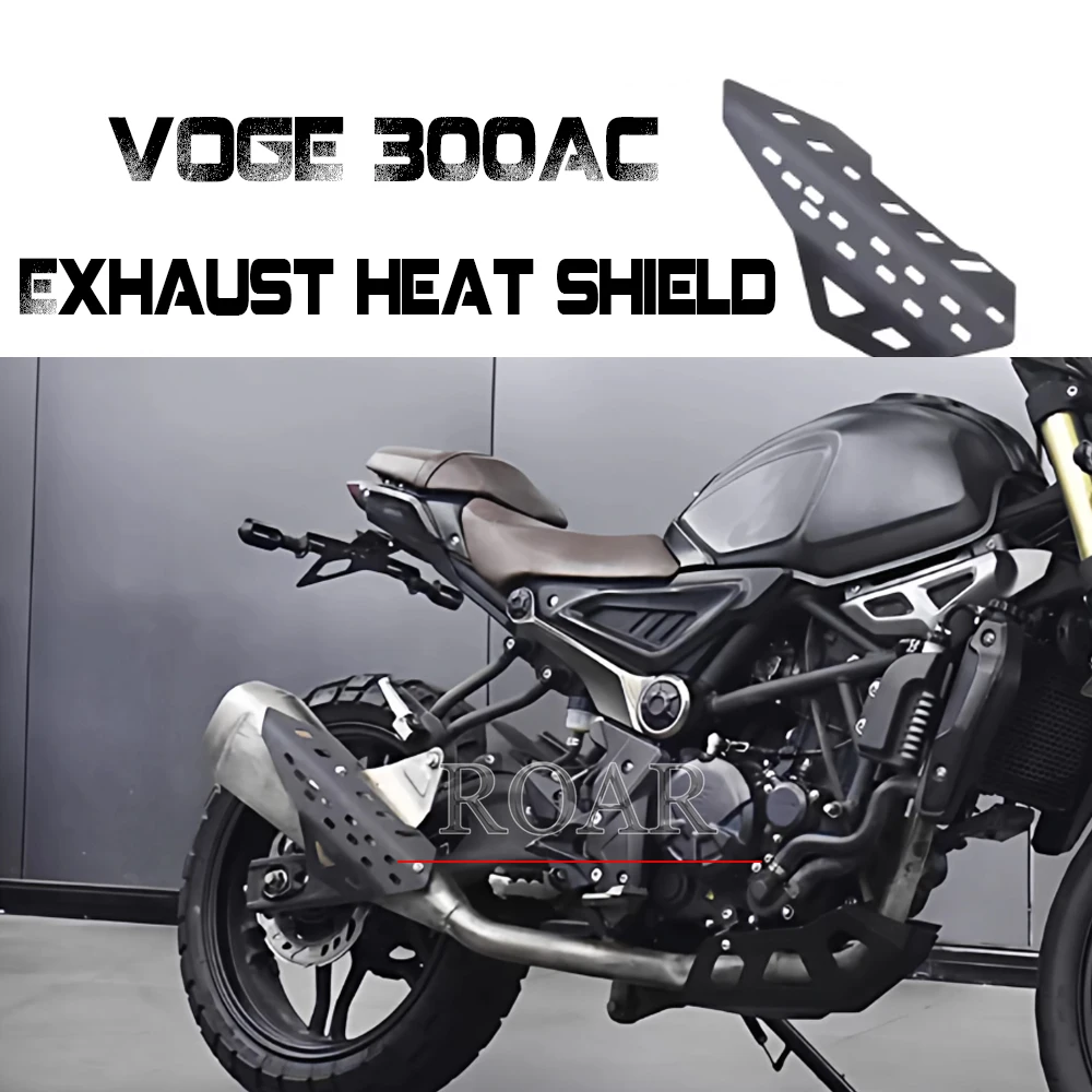 Cubierta de Escape para Motocicleta, Protector de Calor de Escape, Cubierta de Acero Inoxidable para Escape, Accesorios de Modificación para VOGE 300AC 300 AC