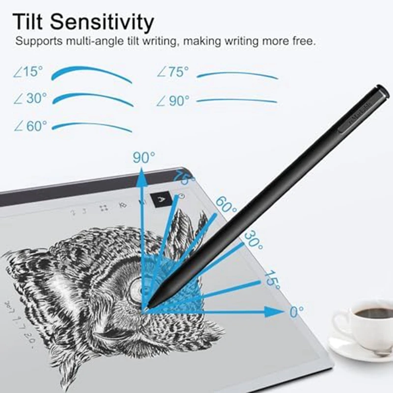 أطراف أقلام بديلة من التيتانيوم بدون ارتداء، 2 ناعمة ودقيقة، مع أداة تركيب، قلم عالمي، قلم رقمي، متين