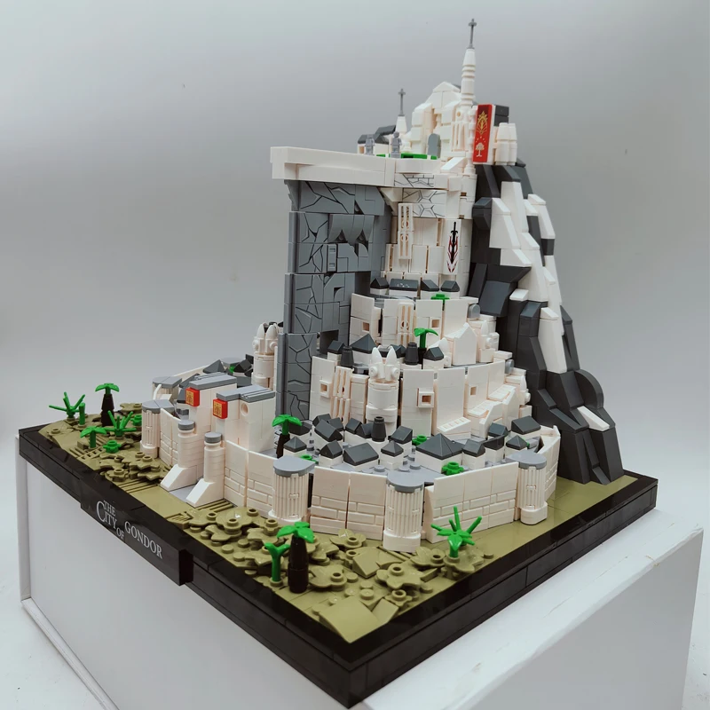 2211 قطعة خواتم ميناس المدينة البيضاء تريث اللبنات فيلم عرض الشارع القلعة وحدات العمارة نموذج لغز لعب هدايا الاطفال #4
