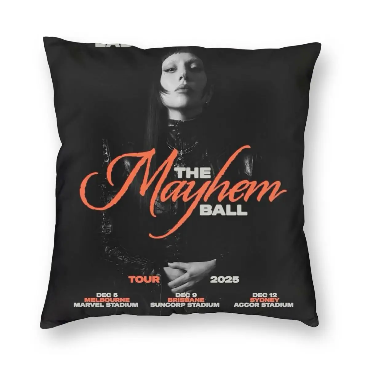 Lady Gaga Singer Square Pillowcase Pillow Cover Cushion Decor Comfort Throw Pillow for Home Car