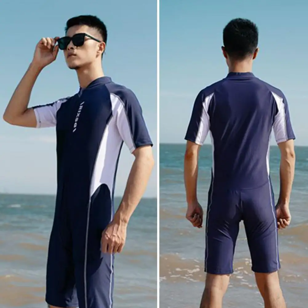 Soft Men Swimwear Lightweight Skinny Swimsuit Quick Drying Swim Training Bathing Suit Men Swimwear  Protective