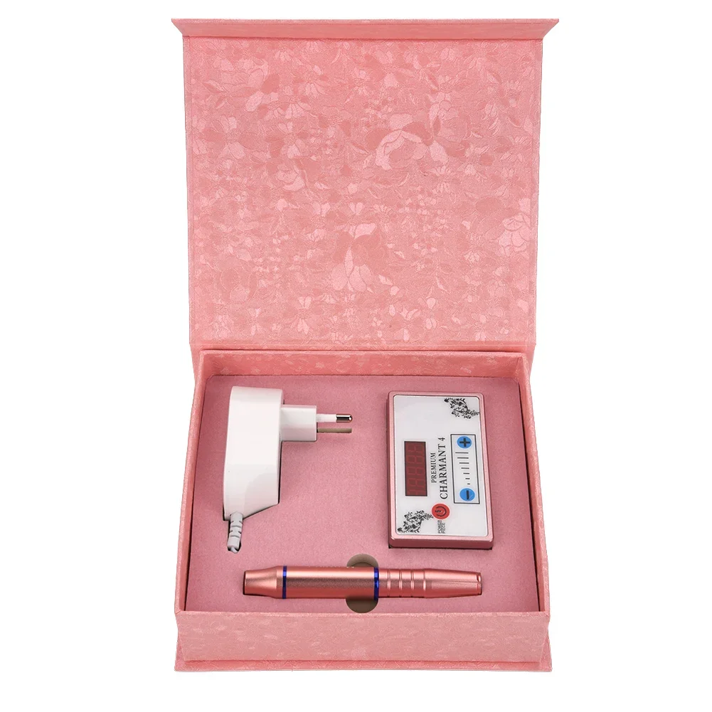 Elektrische Tattoo Digitale Pen Set Wenkbrauw Lip Eyeliner Microblading Gun Permanente Aluminium Professionele Make-up Machine Kit EU Plug