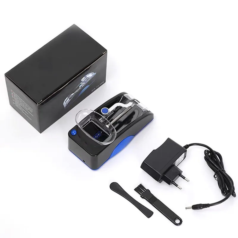 8MM blue automatic cigarette maker household convenient electric cigarette maker comes with grinding cigarette maker
