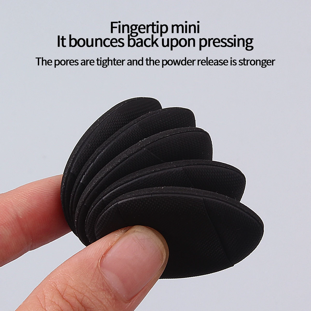 20/50/100PCS mini soffio di cipria per pollice per trucco, soffio di cipria correttore morbido per la punta delle dita, senza incollaggio della polvere, strumento per il trucco facile da usare