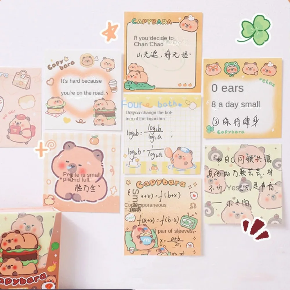 

Notes Paper Decorative Tags Creative Cartoon Memo Note Pads Kawaii Stationary Cute Capybara Memo Pad