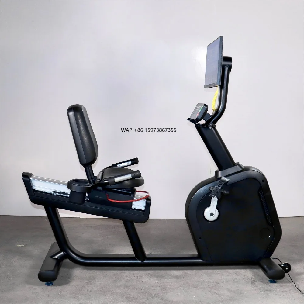 Indoor cycling fitness equipment with screen projection, fixed aerobic fitness trainer for gym workouts