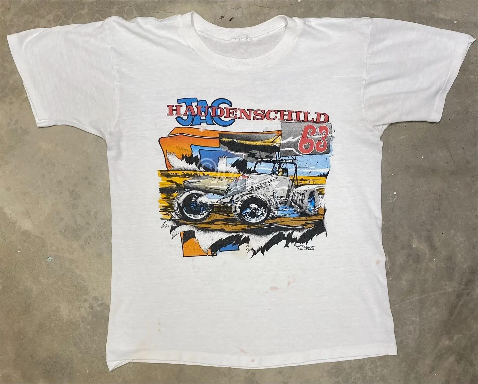 Rare Vintage 1984 Jac Haudenschild The Wild Child Medium T shirt