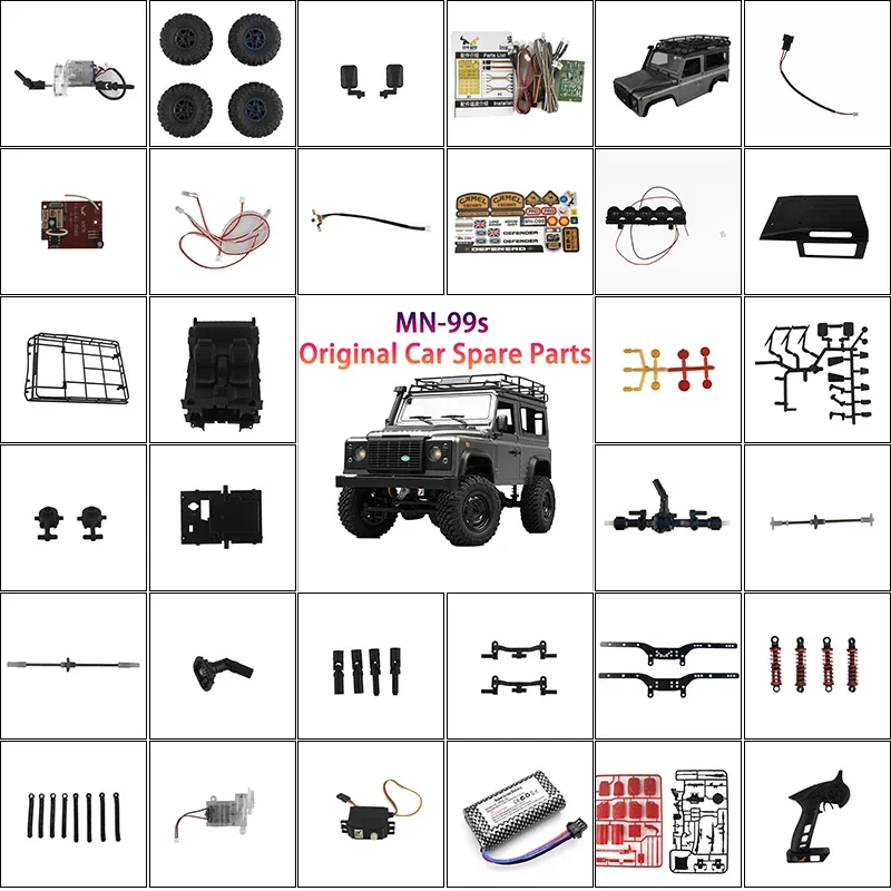 MN D99s D90 RC Car Spare Parts Tire Motor Shock Remote Controller Receiving Board Sticker Light Line Transmission Shaft Shell