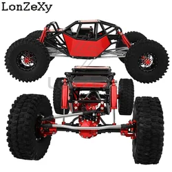 Metalowa rama gąsienicowa 1/10 RC do symulacji wspinaczki DIY z SCX10 II 90046 Proste osie Zestaw do modernizacji części samochodowych z plastikową klatką