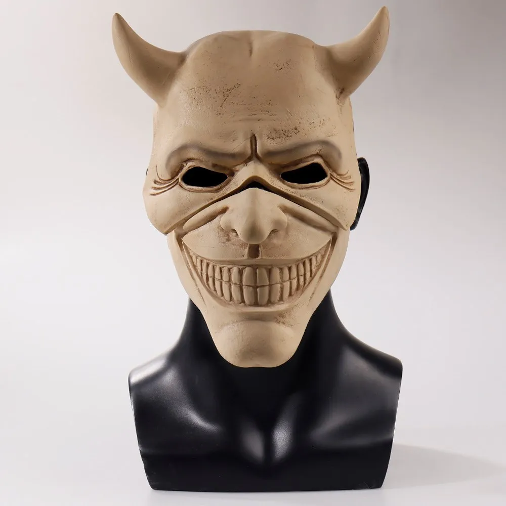 Horror The Black Phone Mask Cosplay Scary The Grabber Evil Killer Latex Helmet Halloween Carnival Party Costume Props