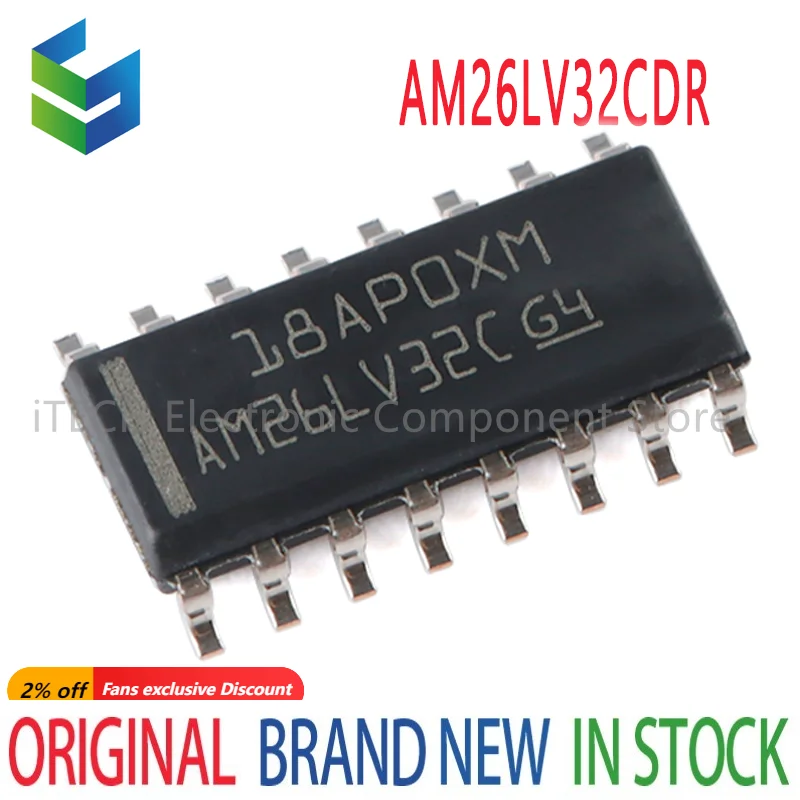 5PCS/LOT 100% NEW AM26LV32CDR AM26LV32  SOP16 chipset