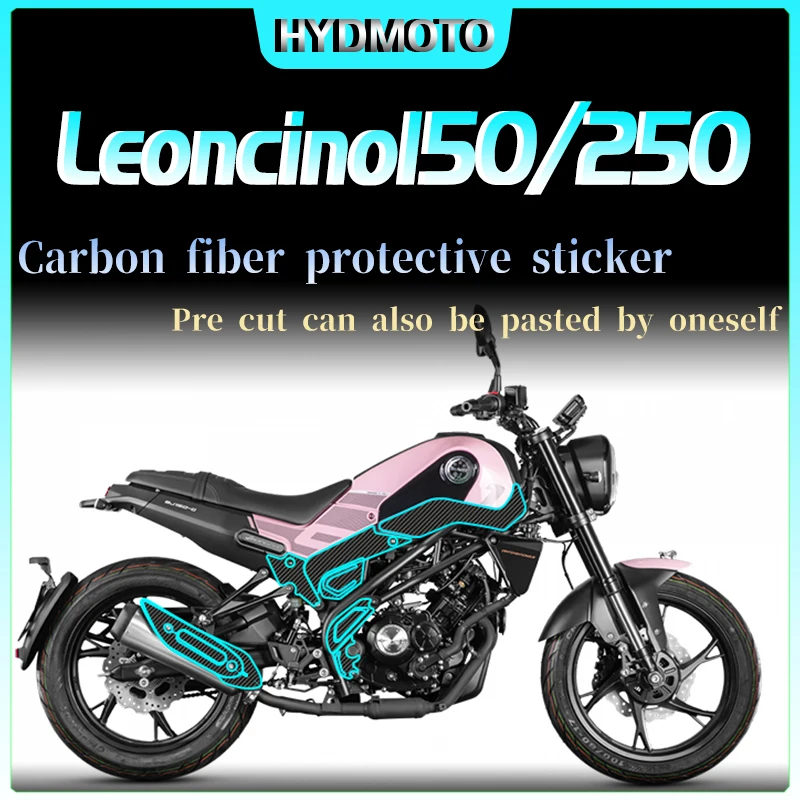 For Benelli Leoncino 150 250 sticker carbon fiber protective sticker body decoration film modification accessories