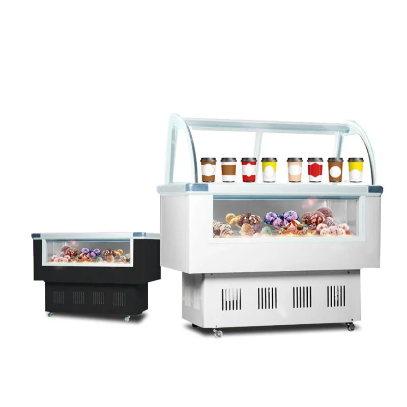 Commercial Ice Cream Display Cabinet Stainless Steel Popsicle Showcase  6 Busket / 10 Pan Freezer