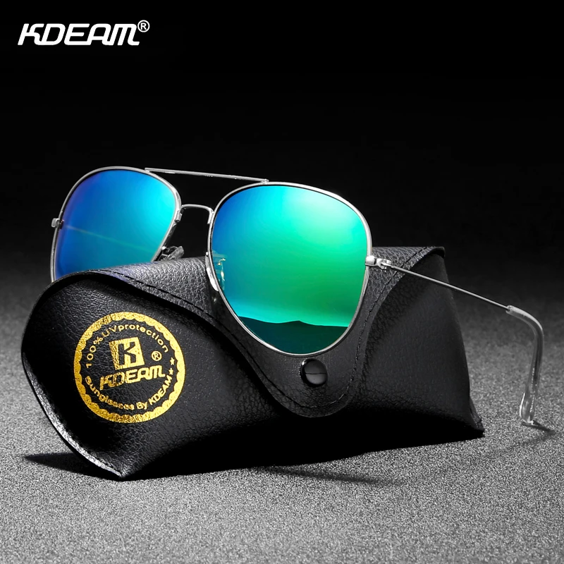 Air Force Pilot Sunglasses Men Polarized 62mm Frame Width Large Sun Glasses Male UVA/UVB Sunglass de sol With Case
