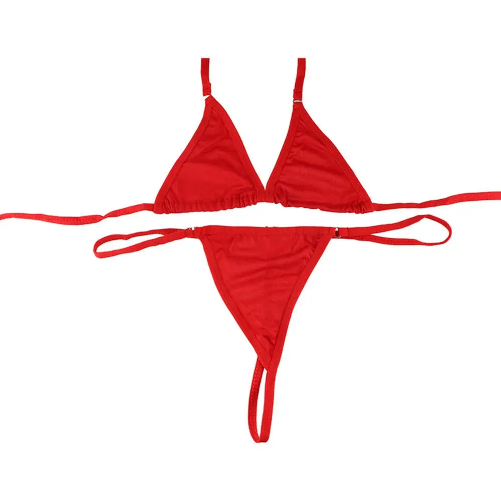 

Microfiber Beach G-String Sexy Bra Top Micro Underwear Bikini Set Lingerie Sets Swimwear