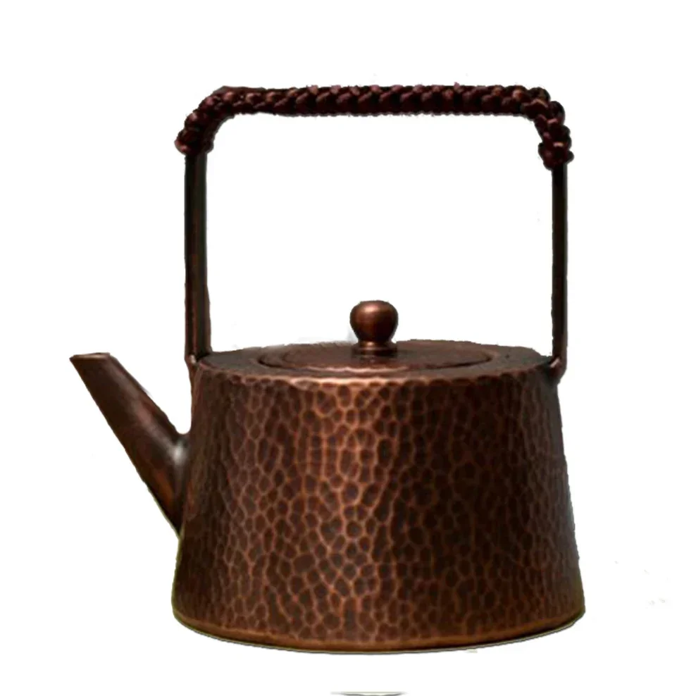 

400ML Red Copper Teapot Handle Style Pure Handmade Copper Boiled Water Kettle Make Tea Pot For Home Small Tea Pot Copper Set