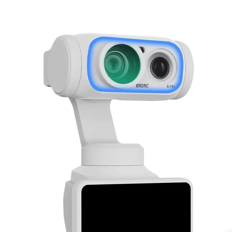 0.75x Camera Lens Attachment with a 115-Degree Field of View, Installation, Aluminum Frame, and Multilayer Coated H8WD