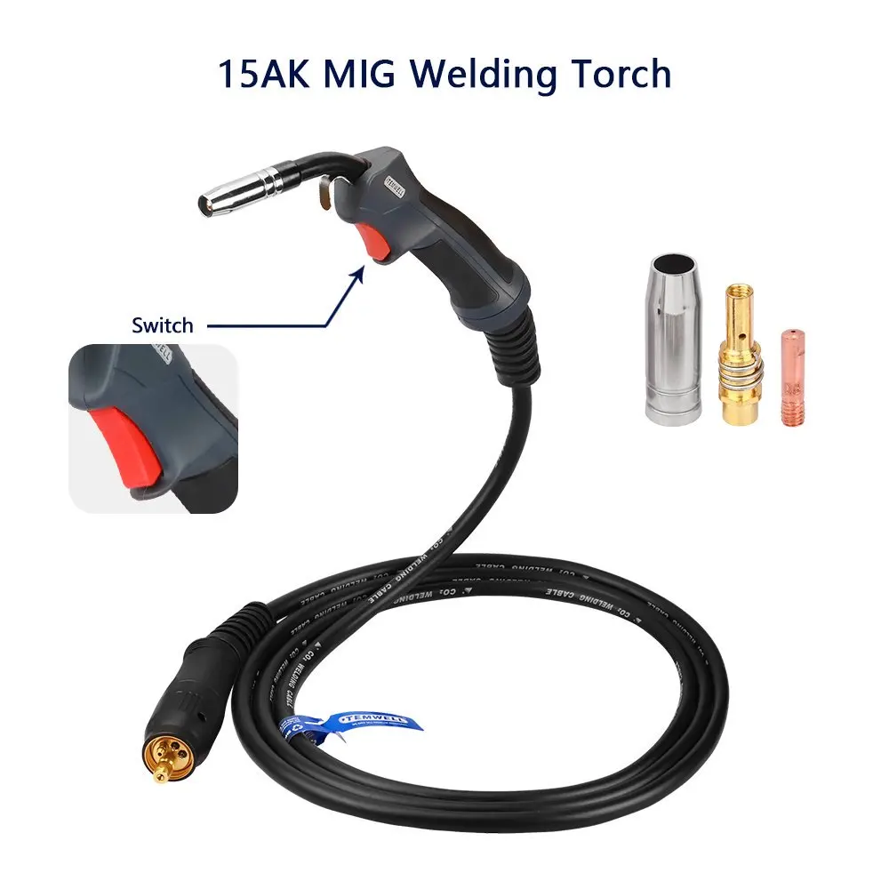 

Professional 3M MB15 MB-15 15AK 180A MIG/MAG Welding Torch Welding Torch MIG Welding Gun 3M 10ft Air cooled Euro Connector