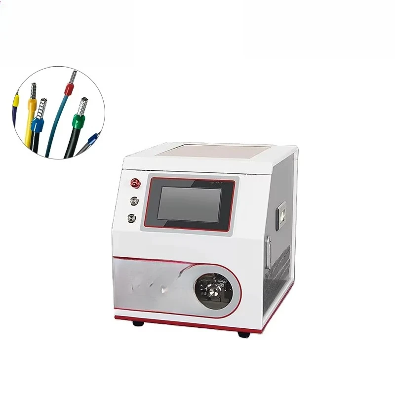 Semi Automatic Wire Stripping and Ferrule Crimping Machine Touch Screen PLC Control for Insulated Tube Terminal 0.5-4.0mm²