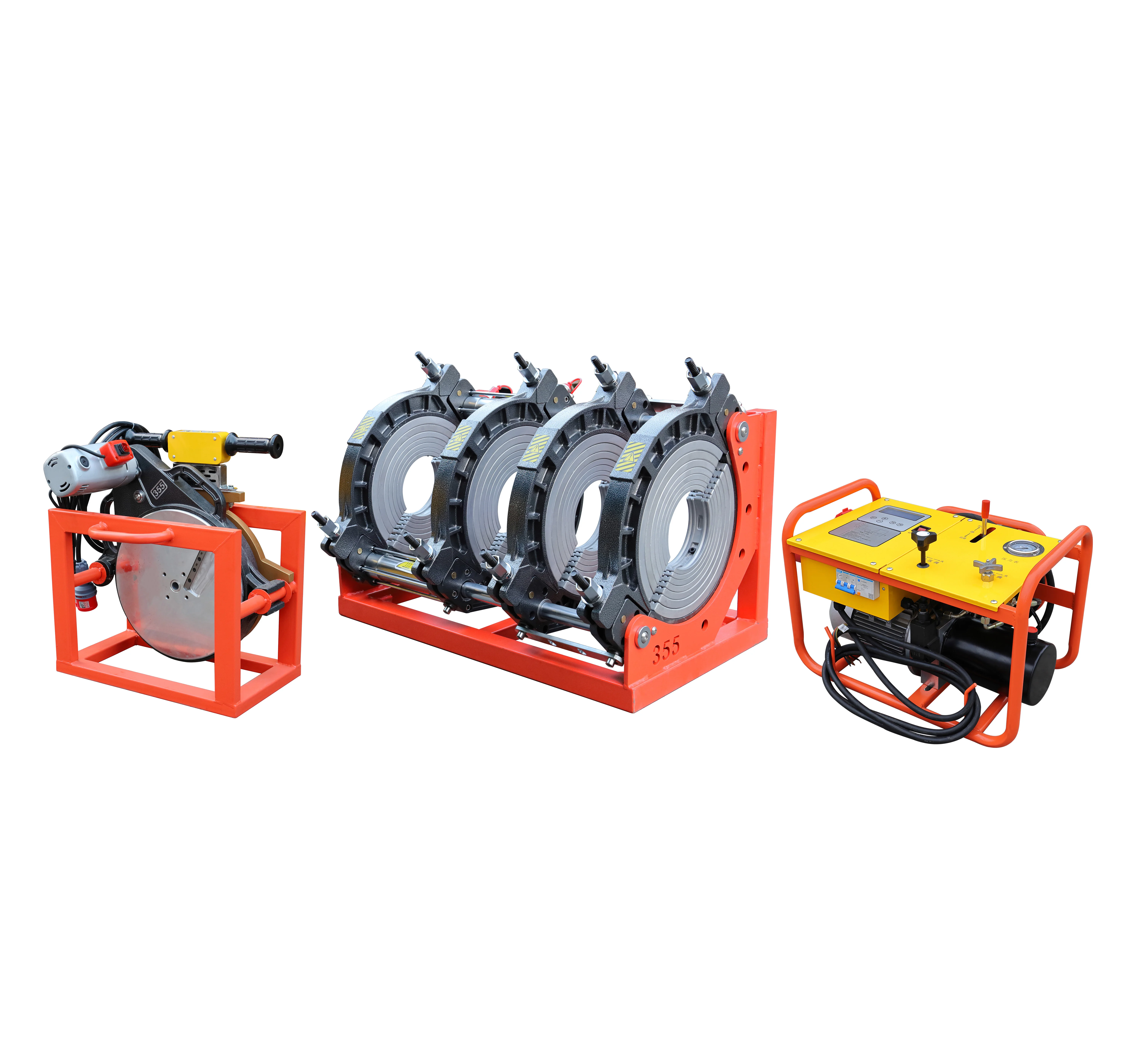 160-355mm Semi-automatic Hydraulic Butt Fusion HDPE Pipe Welding Machine With Integrated Die Casting Aluminum Clamps